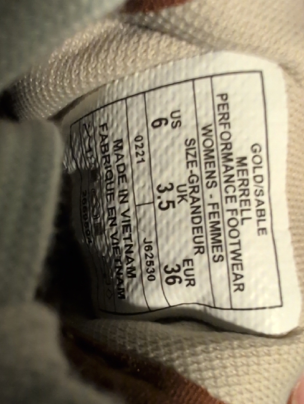 Merrell Women's Cream and Brown Low-Top Performance Sneaker - Picture 6 of 6